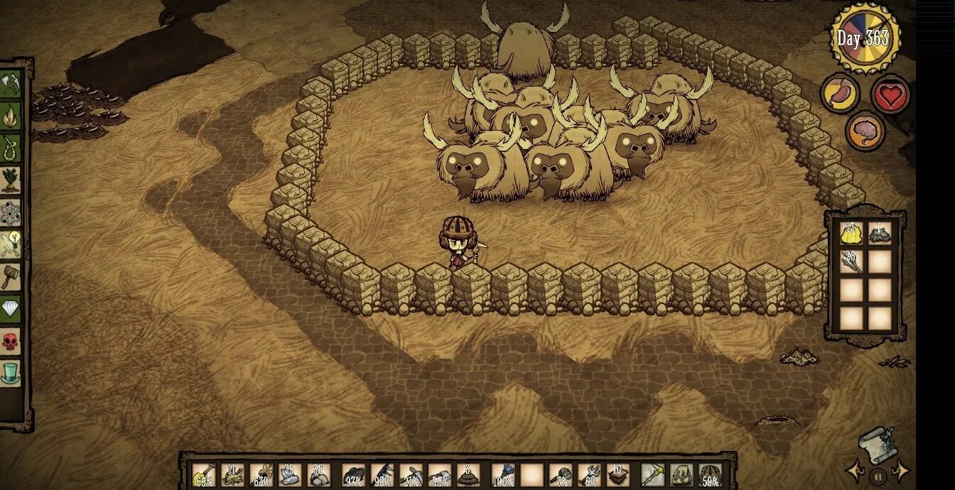 Как приручить бифало. Don&#039;t starve beefalo. буффало don&#039;t starve. ферма бифало дст. don&#039;t starve together загон для бифало.
