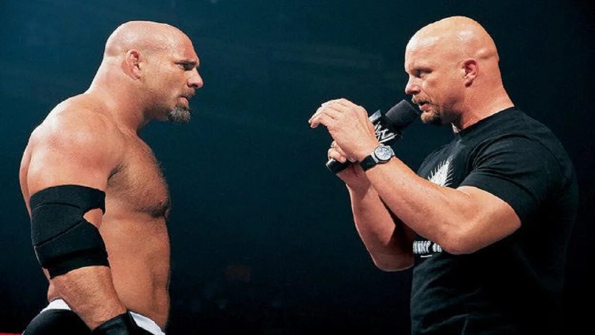 Stone vs. Билл Голдберг и Стив Остин. Steve Austin vs Goldberg. Билл Голдберг vs Стив Остин. Голдберг Рестлер и Стив Остин.