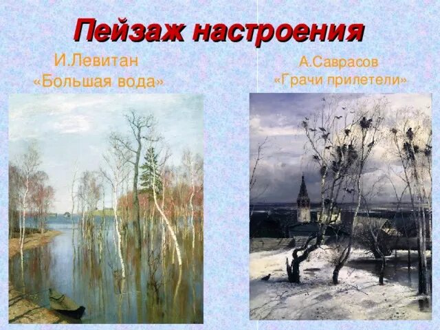 Саврасов Грачи прилетели. Левитан март Саврасов Грачи прилетели. Левитан большая вода.