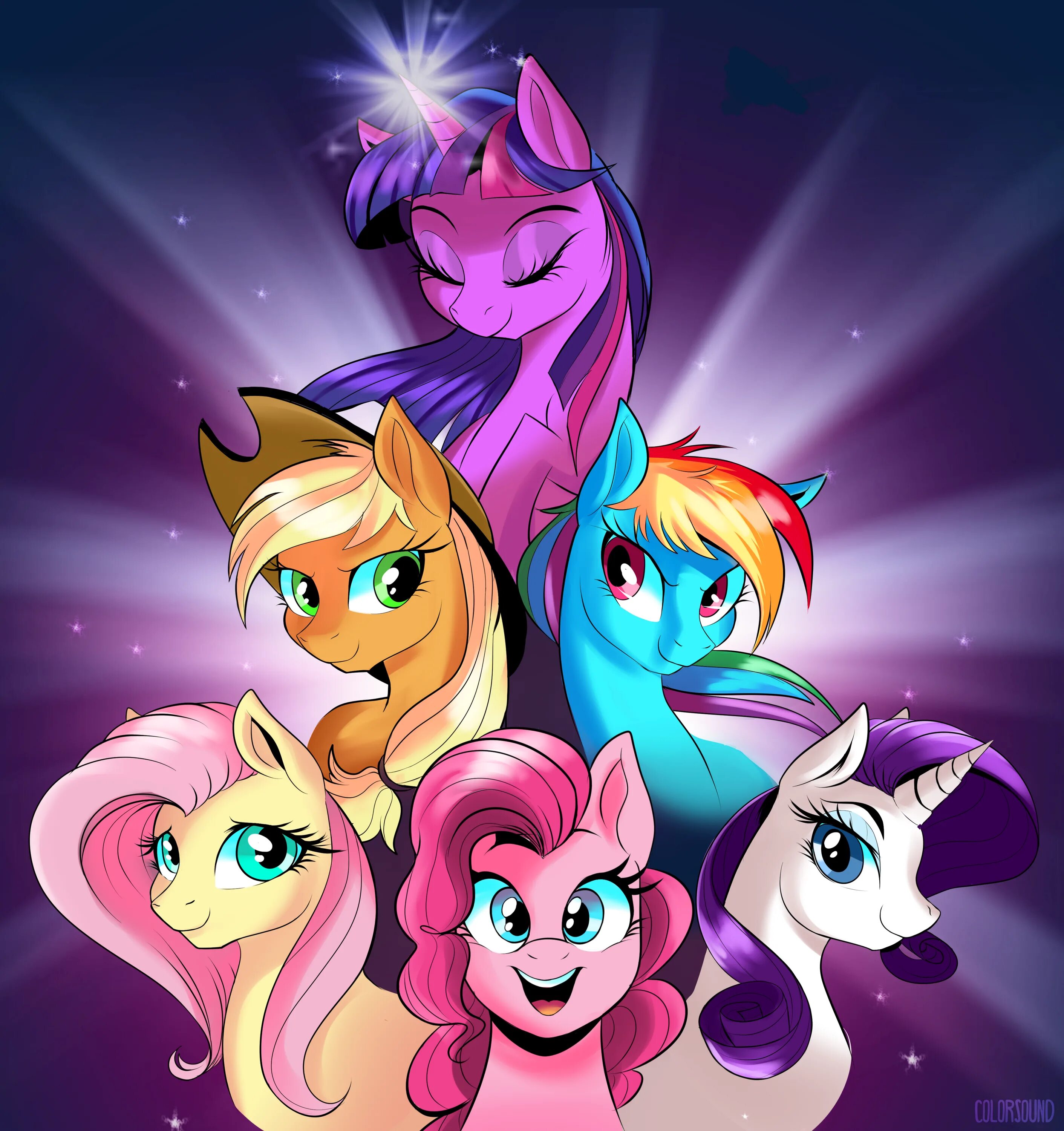 My little pony 6. Пони Mane 6. My little Pony Mane 6 принцессы. МЛП Mane 6 Art. Mane Six пони.