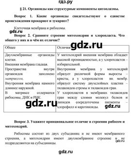Биология 11 класс ответы на вопросы