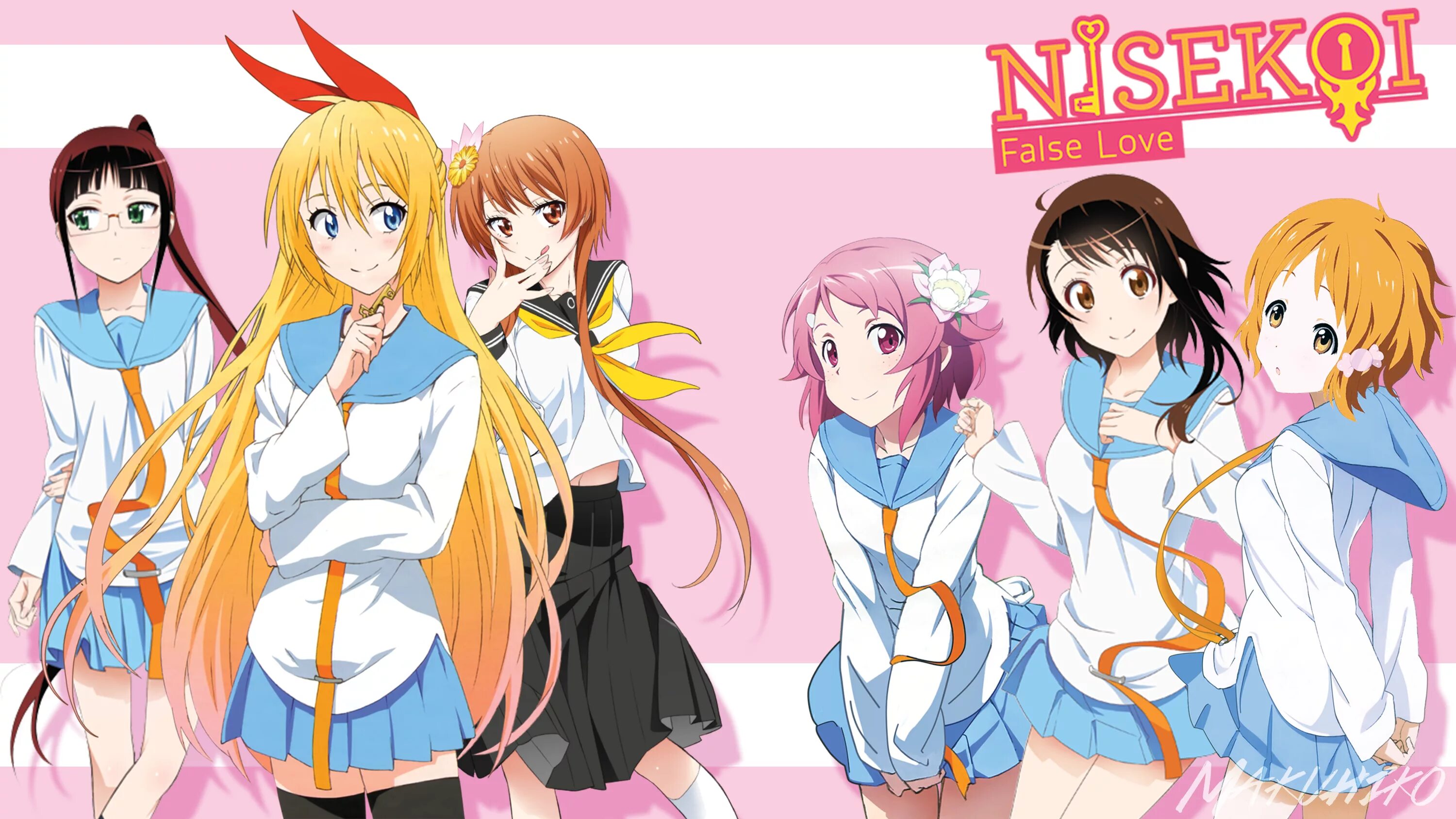 False love. Нисекой Кирисаки. Nisekoi: false Love. Косаки Онодера и Кирисаки Читоге.