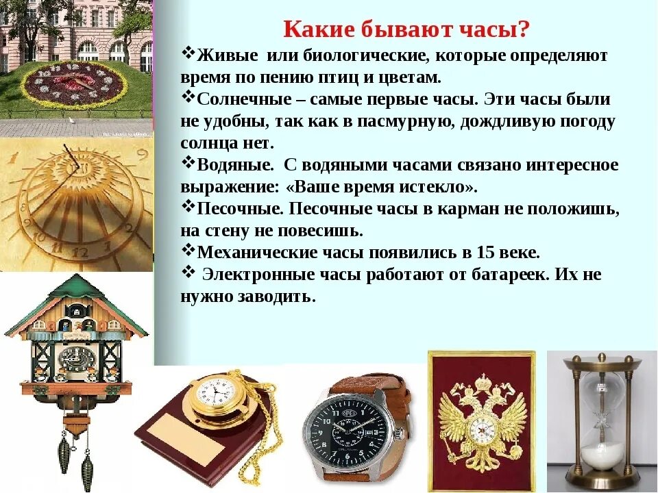 Часы предметов в 5 классе. Виды часов. Виды часов для детей. Различные виды часов. Какие виды часов существуют.