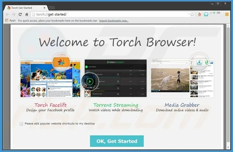 Torch examples. Torch browser. браузер с поддержкой мультимедиа.