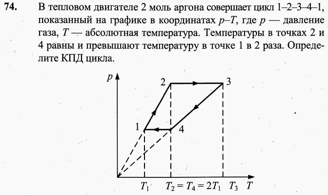 В тепловом двигателе 2 моль аргона совершают цикл 1-2-3-4-1. В тепловом двигателе 2 моль аргона совершают. Задачи на тепловой двигатель график. Один моль аргона совершает процесс 1-2-3 т 300. В тепловой машине один моль идеального