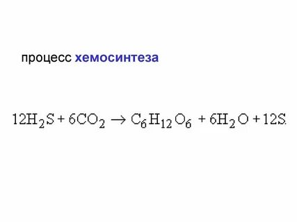 Хемосинтез реакции