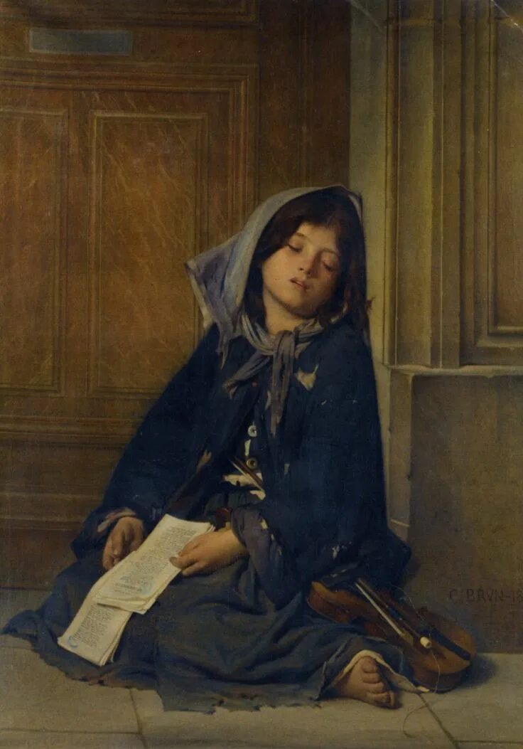 Нищенка 3. Художник guillaume charles brun. guillaume charles brun картины. девочка испанка нищенка картина.