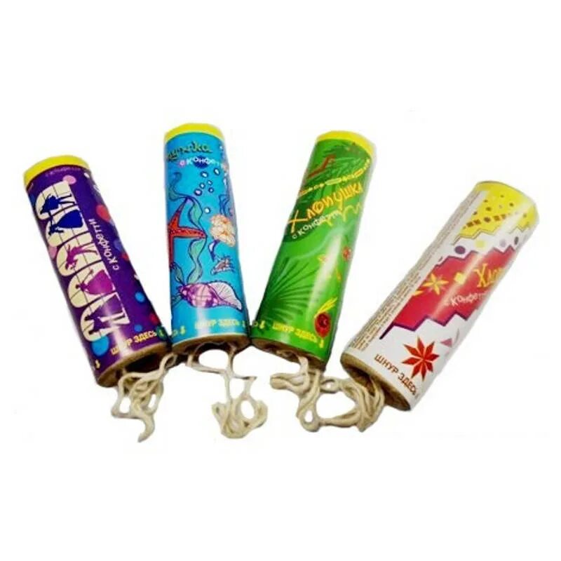 петарда корсар-2 пачка 20 шт. хлопушка. хлопушки с кнопкой. 5. хлопушка конфетти 100мм 100мм.