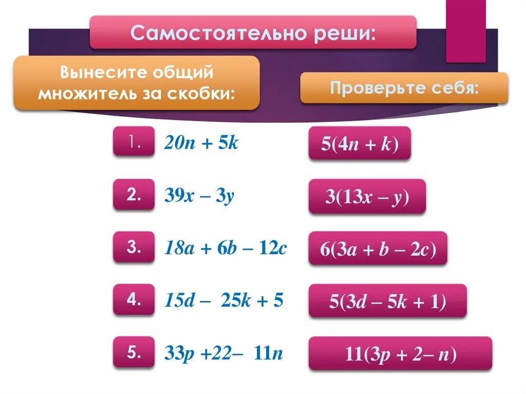 Вынести общий множитель за скобки. Вынесение общего множителя за скобки. Вынесение общего множителя за скобки 7 класс. Вынесение общего множителя фигуры. Ab a вынесите за скобки