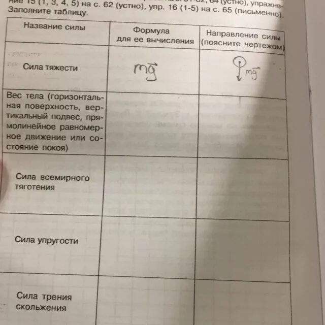 Задание 12 заполните таблицу