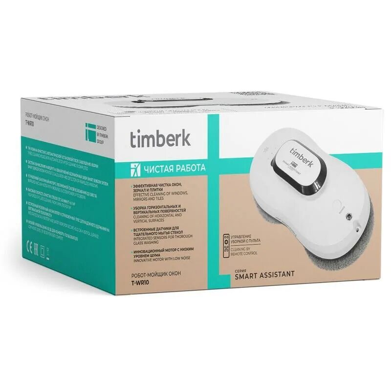 Робот мойщик окон timberk t wr10. Робот-стеклоочиститель окон timberk t-wr10, 90вт, белый.