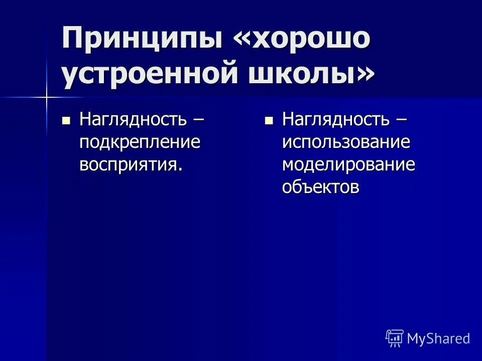 Наглядность восприятия. Наглядность восприятия