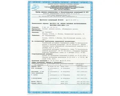 Протокол испытаний тр тс