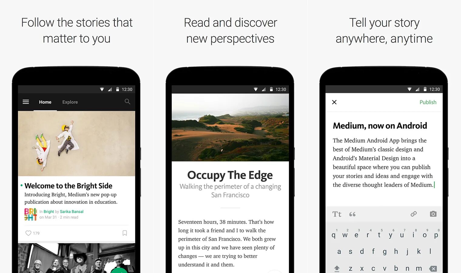 Android apps medium. Приложение medium. tell a story приложение. unlock medium blog.