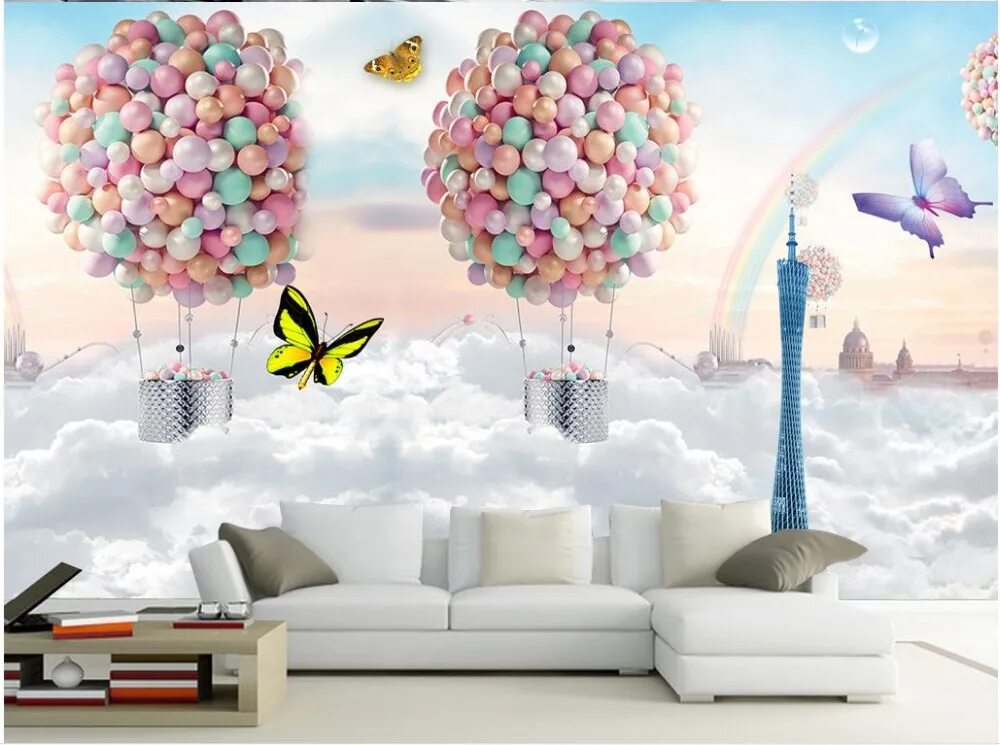 Фотообои воздушные шары в детскую. Фотообои воздушный шар. Фотообои с воздушными шарами. Фотообои с воздушными шарами для детской.