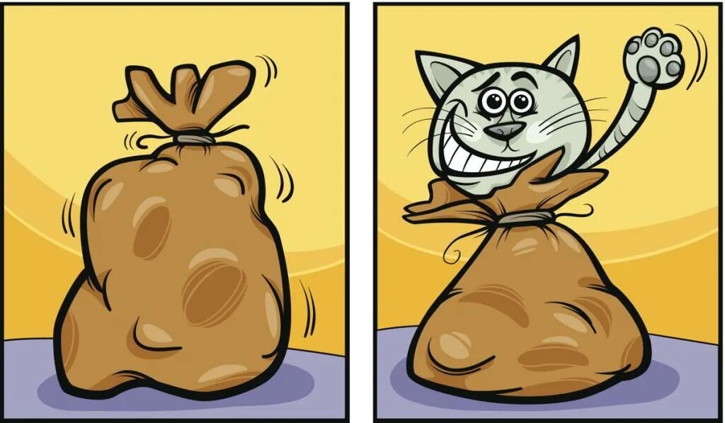 В мешке не доставало. Кот в мешке фразеологизм. котик в мешке. купить кота в мешке фразеологизм. мешок для кошки.