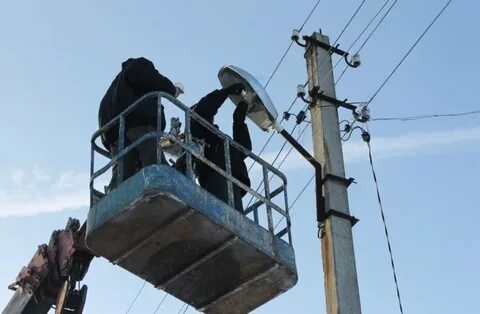 Замена ламп на столбах уличного освещения
