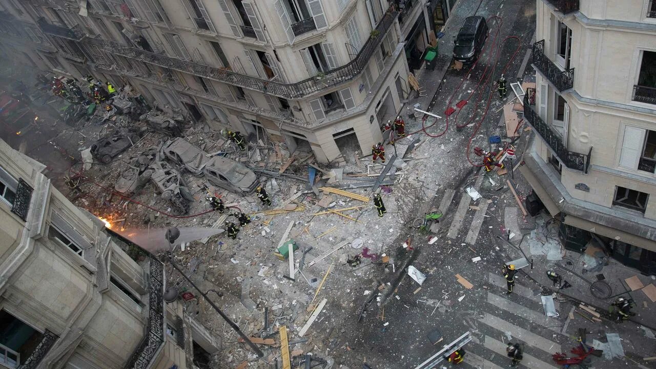 The explosion tore through the building