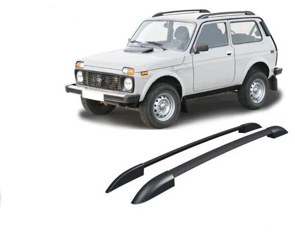 Рейлинги на крышу Lada 4х4 (3 дв.) 1993 "Усиленные" с 2-мя поперечинами Pt Group