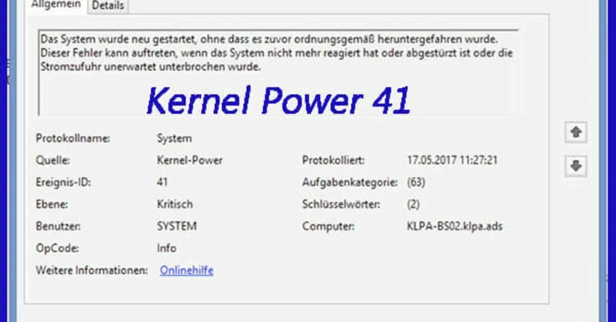 Событие 41 kernel power. Ошибка Kernel Power. Kernel Power 41. Критическая ошибка 41 Kernel Power Windows 10. Код события 41.