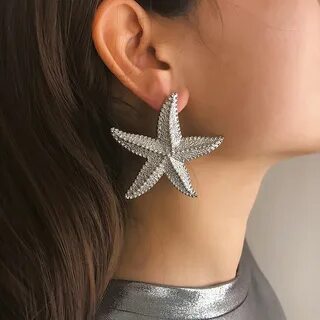 Золотые серьги морские звезды