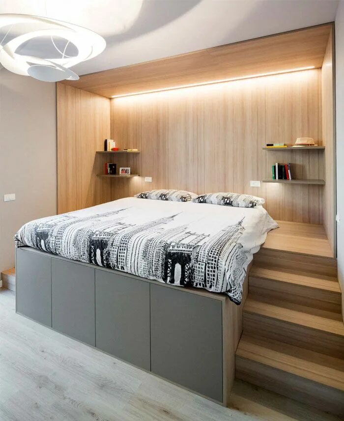 Интерьер маленькой спальни в современном стиле недорого Bedroom_2 on Behance Diseño interior de dormitorio, Diseño de interior para apar