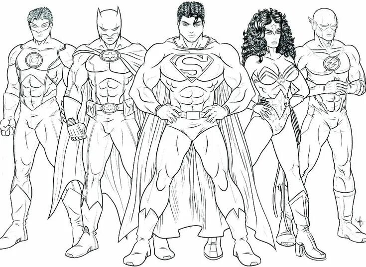 Раскраска для мальчиков супергерои распечатать бесплатно Justice League Coloring Pages Best Coloring Pages For Kids Superhero coloring