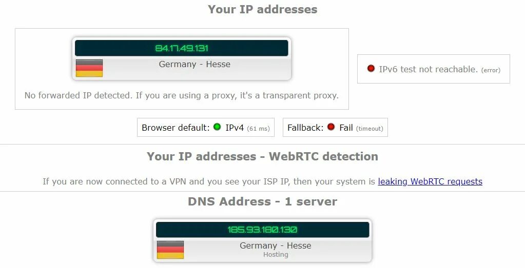 Server is not reachable
