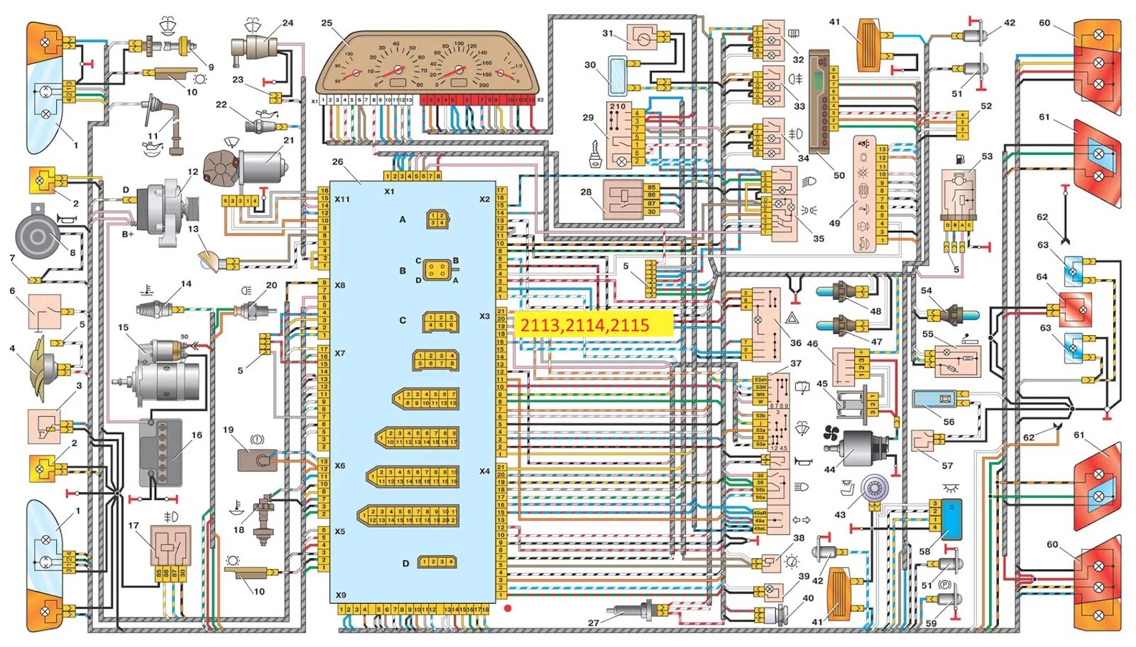 Проводка ваз 2114 инжектор 8 клапанов. Схема электропроводки ВАЗ 2115 инжектор 1.6. Схема Эл проводки ВАЗ 2114 инжектор. Схема проводки 2115 инжектор 8 клапанов. Схема электрооборудования ВАЗ 2115 инжекторная.