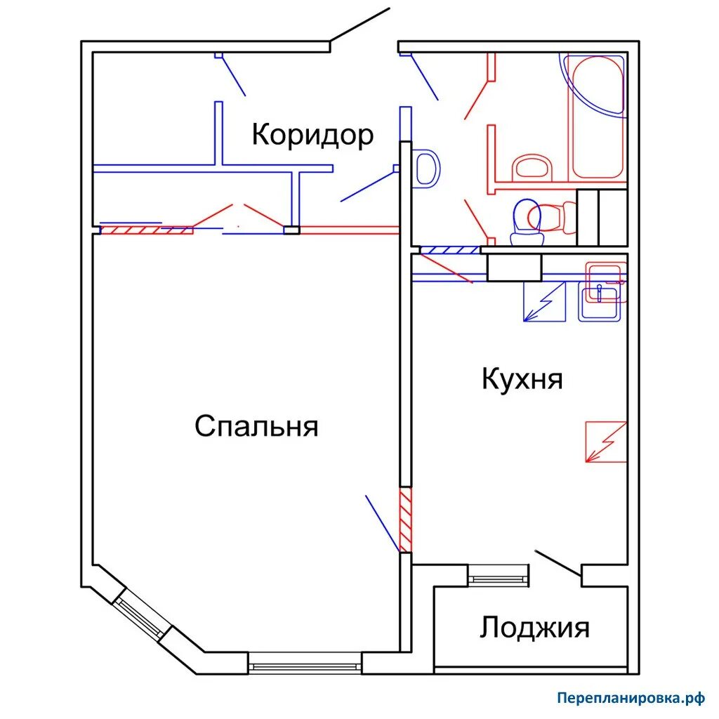 План однушки. Схемы перепланировки однокомнатной квартиры. План однокомнатной квартиры с лоджией. Планировка 1 комнатной квартиры с лоджией. Схема однокомнатной квартиры.