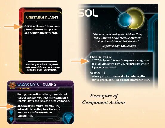 Action component. Action component