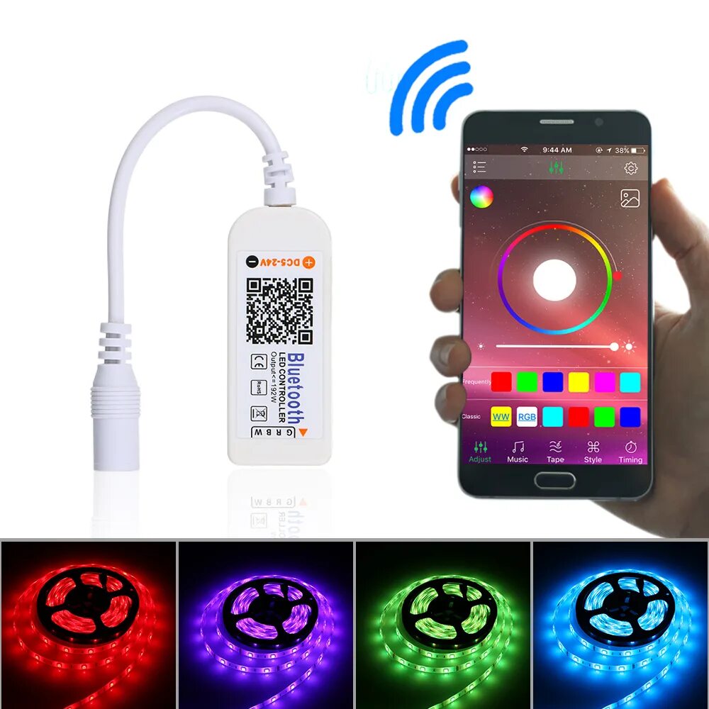 Управление светодиодной лентой с телефона. Bluetooth 5v для led RGB - Joom. Bluetooth модуль 5v для led RGB Joom. BT led Controller на 4 ленты. Led strip Light Controller.