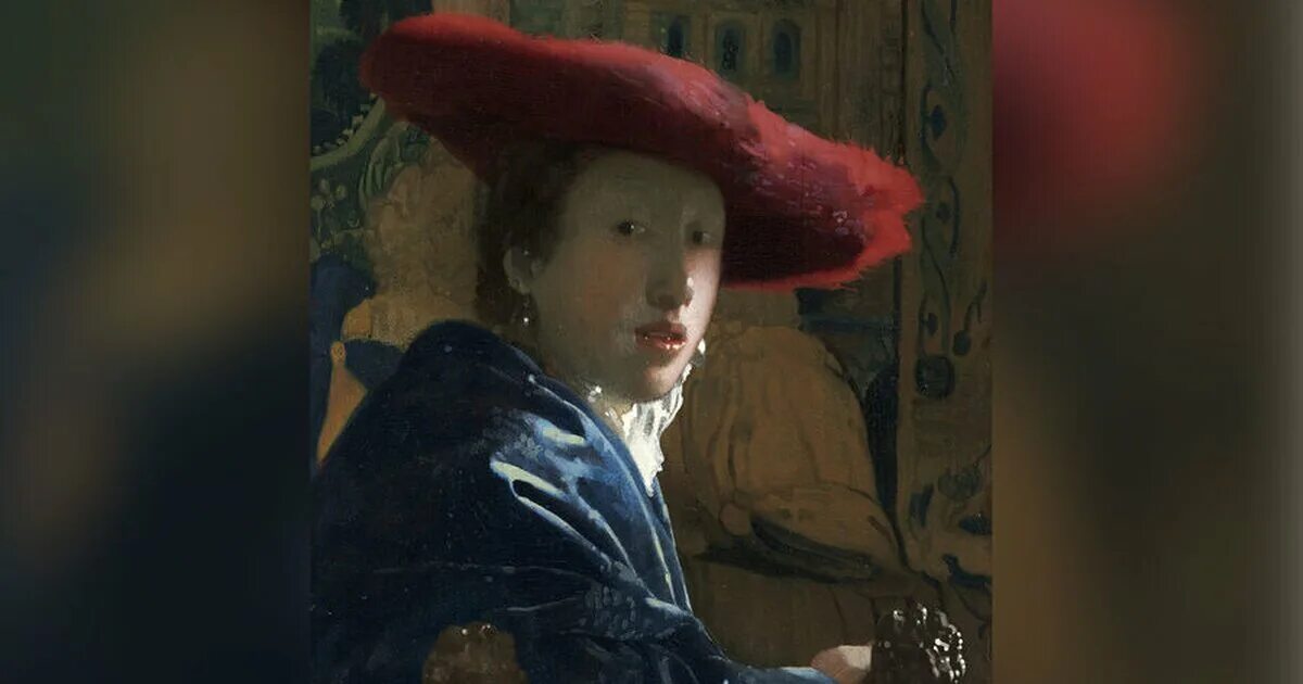Краски вермеера genshin. Вермеер женщина в красной шляпе.