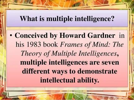 Multiple intelligence 10 grade