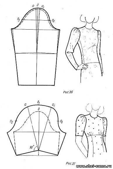 Выкройка платья с фонариками. Конструктивное моделирование оката рукава. Рукав Жиго выкройка. Моделирование рукавов в женской. Моделирование рукавов выкройки.