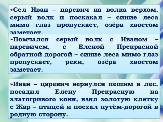 4 слово отзывы. Соченениеиван царевицна сером волке.