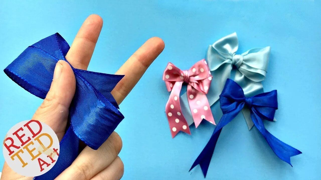 Бантик. Как сделать бантик из ленты. Бант из пленки. Make a-Bow самодельный бант.