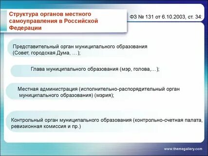 Местное самоуправление контрольная