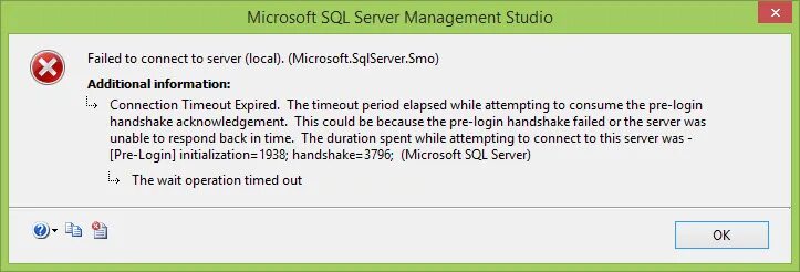 Connection attempt has timed out. SQL Server Management Studio. Connection attempt has timed out перевод на русский. Connection time out. Unable to connect to server connection