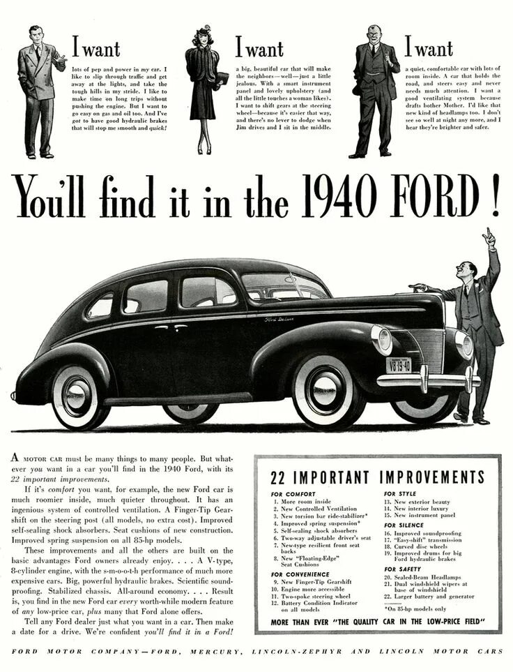 He wants a car. Ford 1940. Старинный автомобиль маркетинга. Форд плакат. Ford 1939.