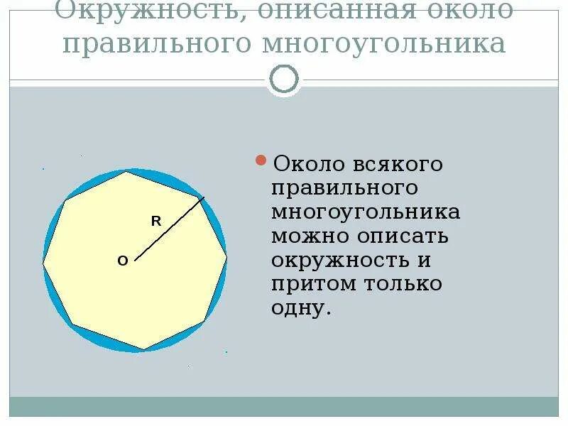 Радиус многоугольника. Окружность описанная около правильного многоугольника. Многоугольник описанный около окружности. Окружность описанная вокруг многоугольника. Правильный многоугольник и окружность.