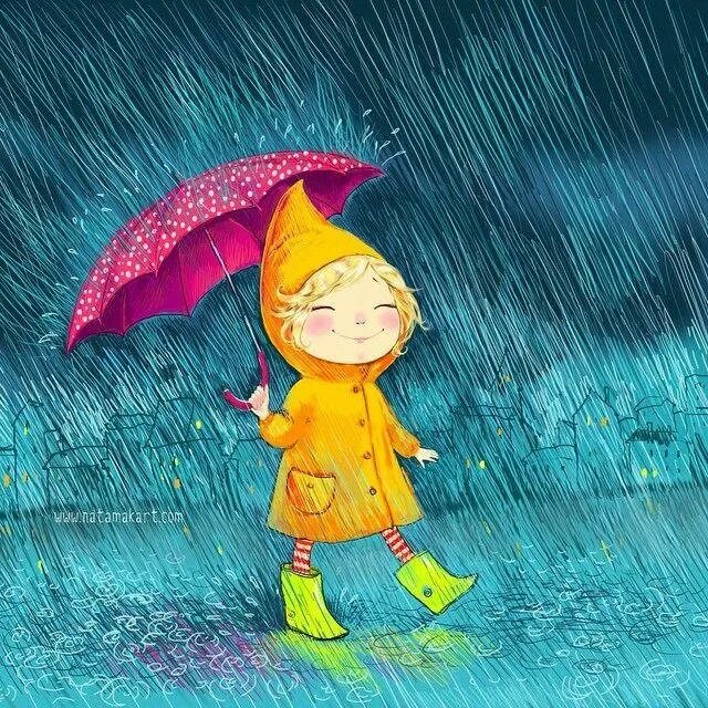 Хорошего настроения в дождливую погоду. Хорошегомнастроения в дождливую погоду. Дождь иллюстрация. Яркого настроения в пасмурный день.