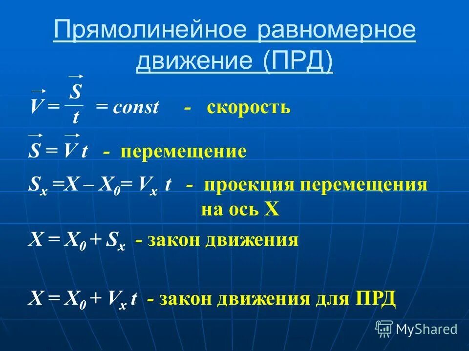 Формула для расчета скорости прямолинейного равномерного движения. Равноускоренное движение. Формулы скорости и перемещения для равноускоренного движения. Перемещение тела при прямолинейном равноускоренном движении. Прямолинейное движение перемещение.