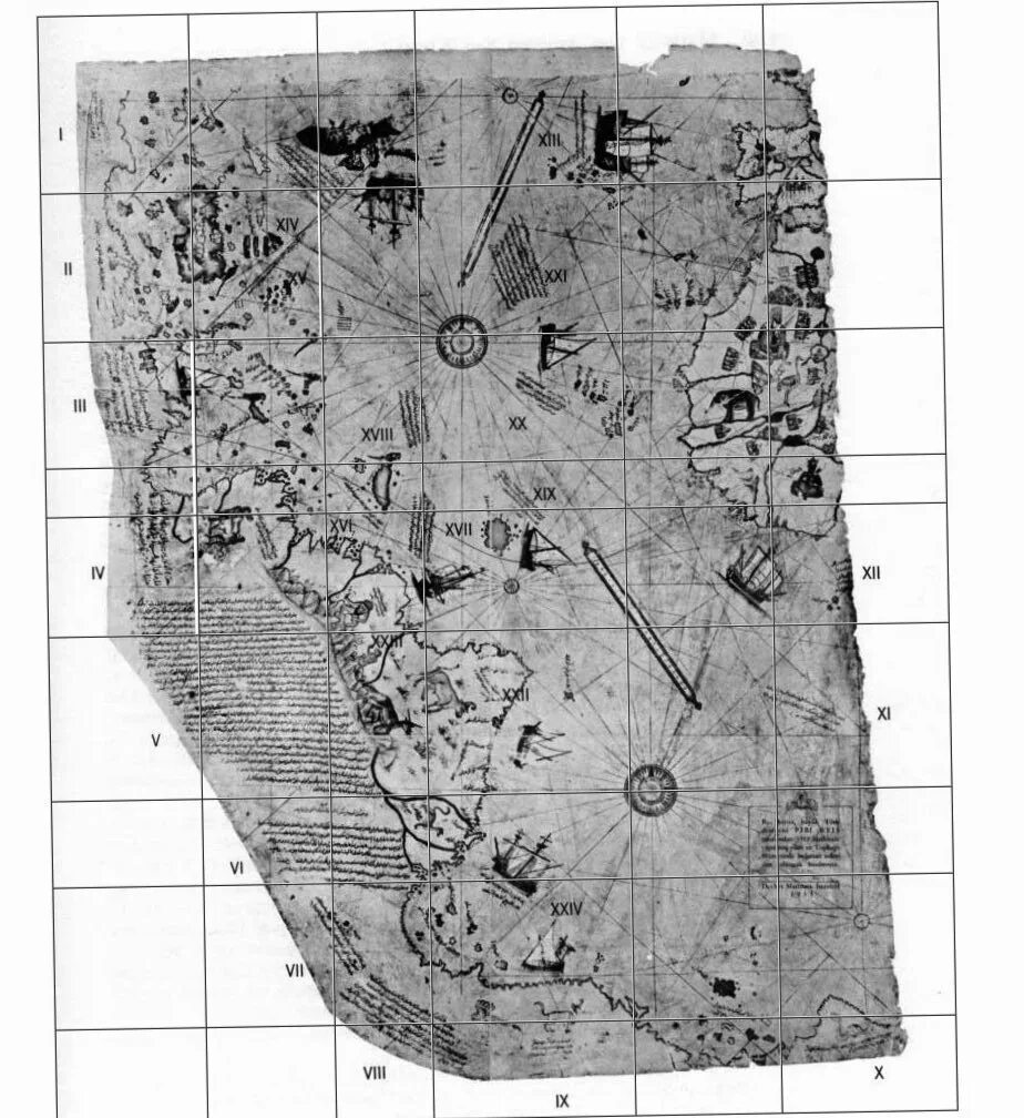 Фрагмент загадочной карты. Карта Адмирала Пири рейса 1513. Карта турецкого Адмирала Пири рейса 1513г. Древняя карта Антарктиды Пири рейса. Карта Пири рейса Антарктида.