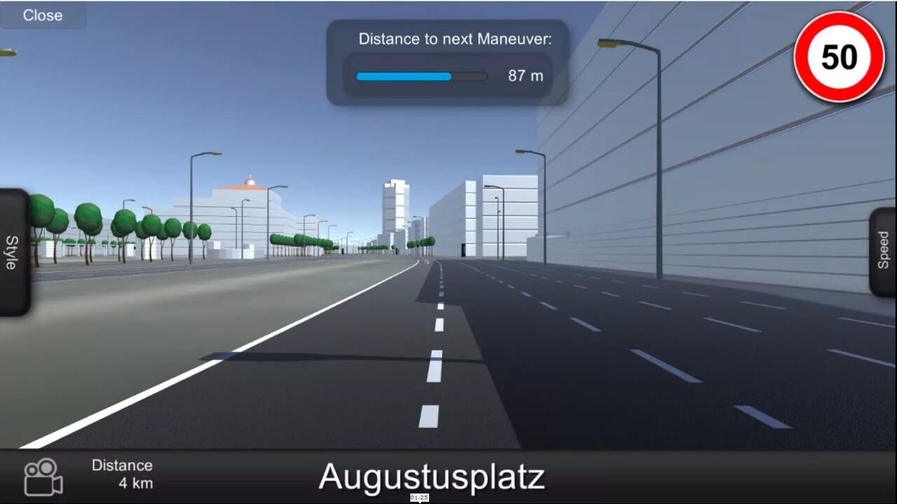 Navigation being opened