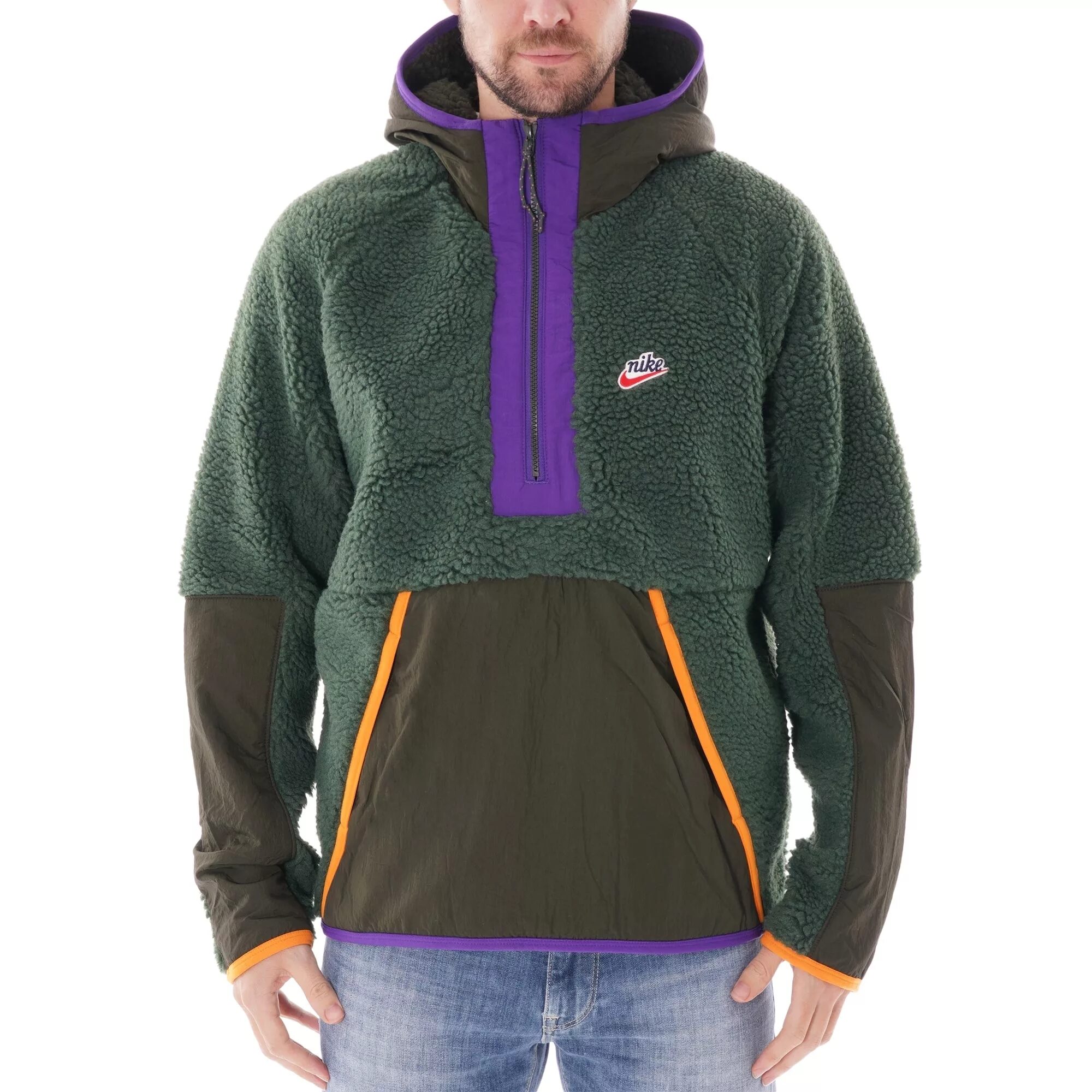 Nike Sherpa Fleece Jacket. Nike Hoodie half-zip Sherpa. Nike Hooded Jacket Sherpa. Худи шерпа Nike.