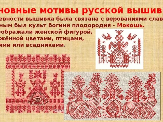 Мотивы и образы. Основные мотивы русской вышивки. Символы русской вышивки. Символы в русской народной вышивке. Истории и традиции русской вышивки.
