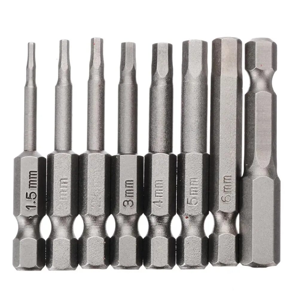 Бита 1 4 тип с. Шестигранник 1.3 mm hex tool. бита шестигранная hex h6 5/16&quot;(8мм) l-75. набор шестигранных отверток 1.5/2/2.5/3/4мм. бита шестигранная 5 мм (hex 5,0, хвостовик 6,3 мм (1/4), l=50 мм).