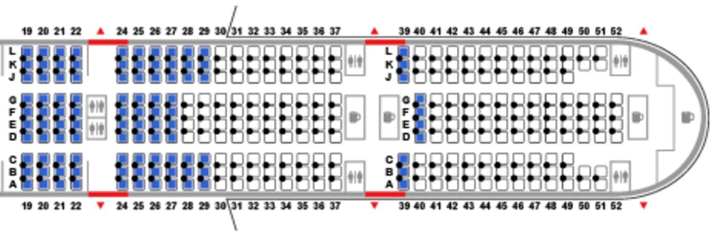 Посадочные места boeing 777 300er