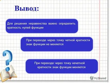 Когда меняем функцию